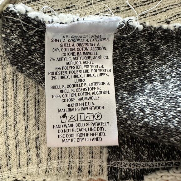 Anthropologie Cartonnier Two Tone Gray Tweed Cardigan Size XS Academia Preppy - Picture 7 of 10